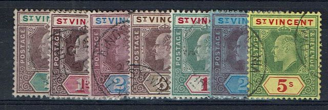 Image of St Vincent SG 85/92 FU British Commonwealth Stamp